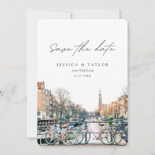 Amsterdam Spara Datum Bröllopsinbjudan Inbjudningar
