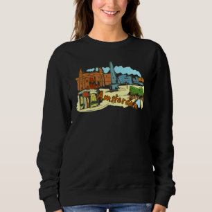 Amsterdam Stad Nederländerna souvenir för män kvin T Shirt