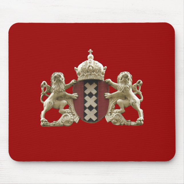 Amsterdam stadssymbol Mousepad Musmatta (Framsidan)