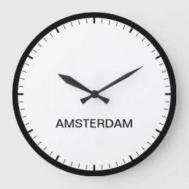 Amsterdam Time Zon Newsroom Clock Stor Klocka
