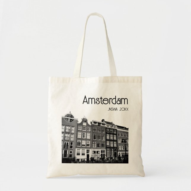 Amsterdam Tote Bag Corporate Event Välkommen Bag Tygkasse (Framsidan)