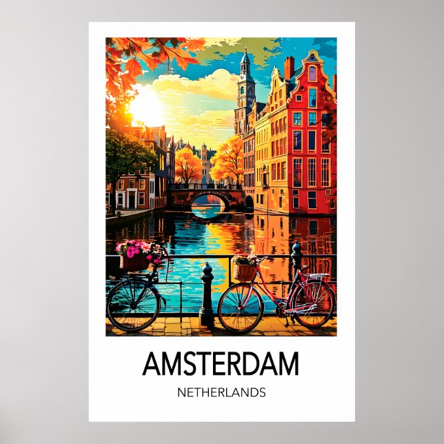 Amsterdam Travel Poster (Framsidan)