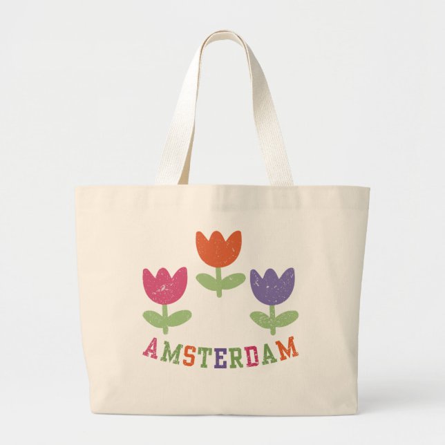 Amsterdam Tulips Jumbo Tygkasse (Framsidan)
