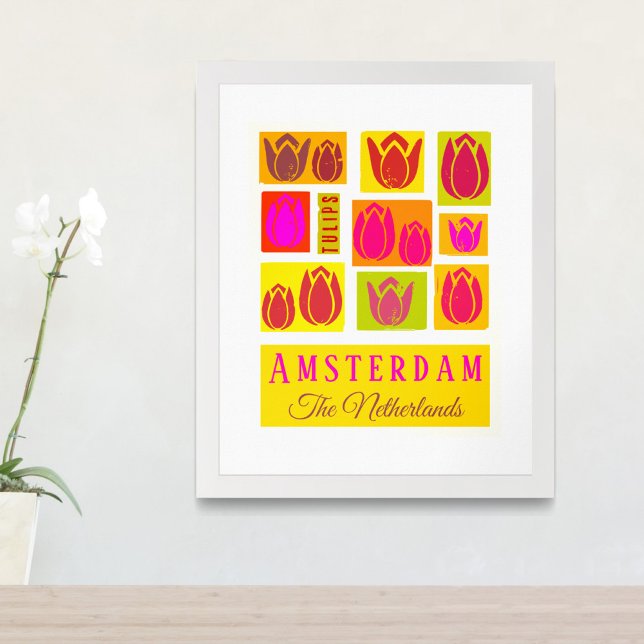 Amsterdam Tulips Nederländerna Holland Poster (Skapare uppladdad)
