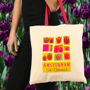 Amsterdam Tulips Nederländerna Holland Tygkasse