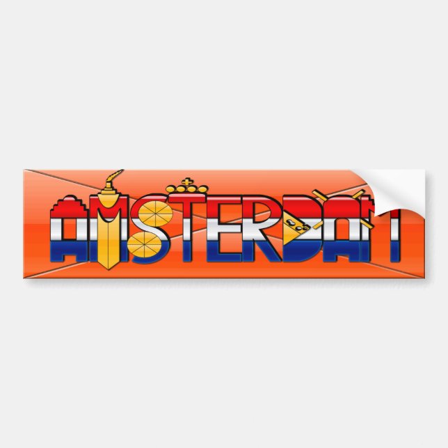 Amsterdam typdesign bildekal (Framsidan)