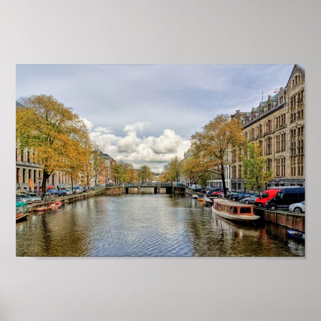 Amsterdam Vatten-kanalen Poster (Framsidan)
