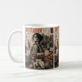 Amsterdam Vintage Magasin Modeskiss Kaffemugg
