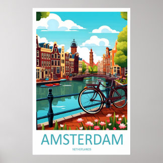 Amsterdam Vintage Nationell Skidresor Affisch Park