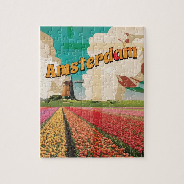 Amsterdam Vintage Resemalj Pussel (Vertikal)
