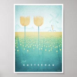 Amsterdam Vintage resor Poster
