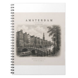 Amsterdam | Vintage Travel City Design Anteckningsbok