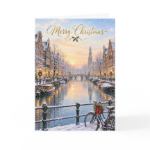 Amsterdam Vinterkanal God Jul