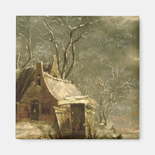 Amsterdam, vinterscenen, 1700-talet magnet (Framsidan)