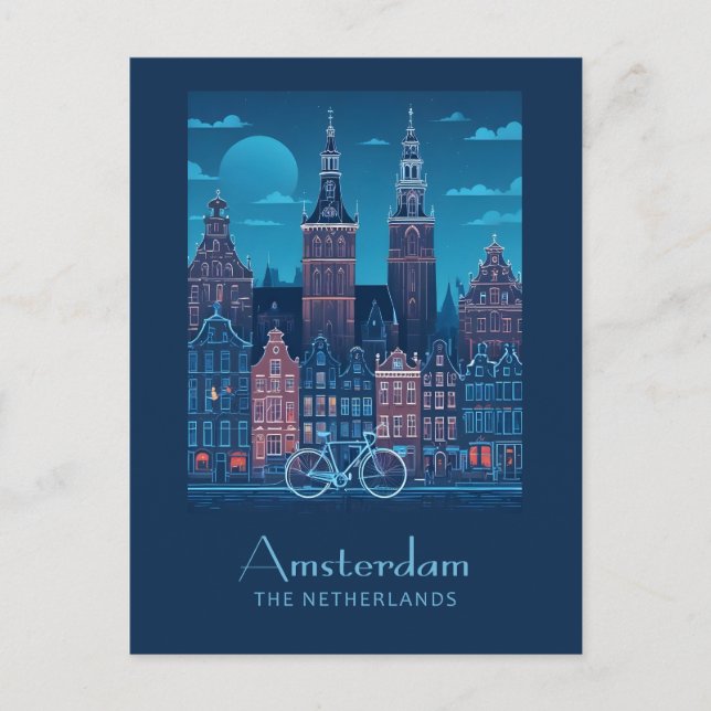 Amsterdam Vykort (Framsida)
