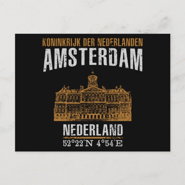 Amsterdam Vykort (Framsida)