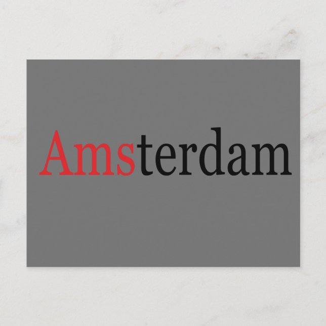 Amsterdam Vykort (Framsida)
