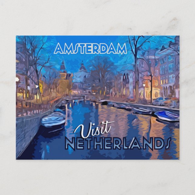 Amsterdam, vykort från samlingen.. (Framsida)