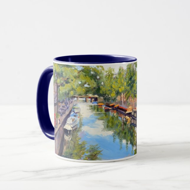 Amsterdam Waterway i varmt ljus   Mugg (Framsida vänster)
