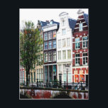 Amsterdamdagen för Canal Rainy Vår Vykort<br><div class="desc">Hej! Hoppas du gillar det här fotot jag tog! Du kan gärna lägga till din egen text och kolla mina butiker för mer!</div>