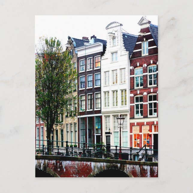 Amsterdamdagen för Canal Rainy Vår Vykort (Framsida)