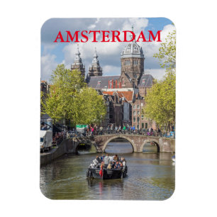 Amsterdamkanal och bryggmagnet magnet