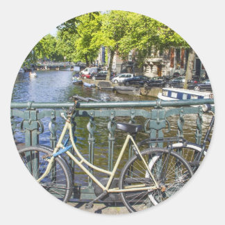 Amsterdamkanal Runt Klistermärke