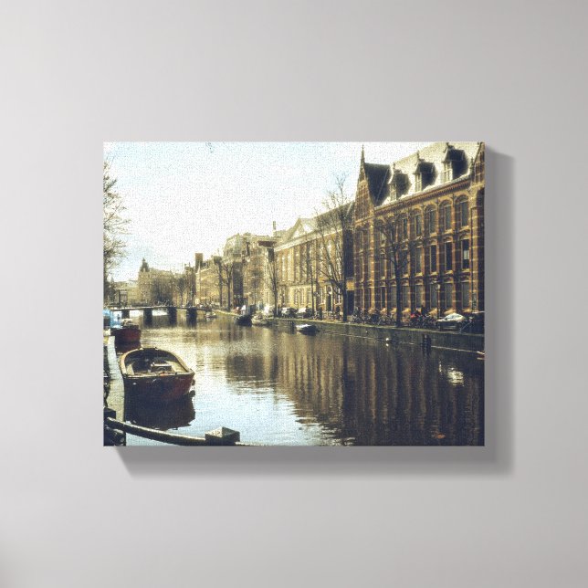 Amsterdamkanalen Canvastryck (Framsida)