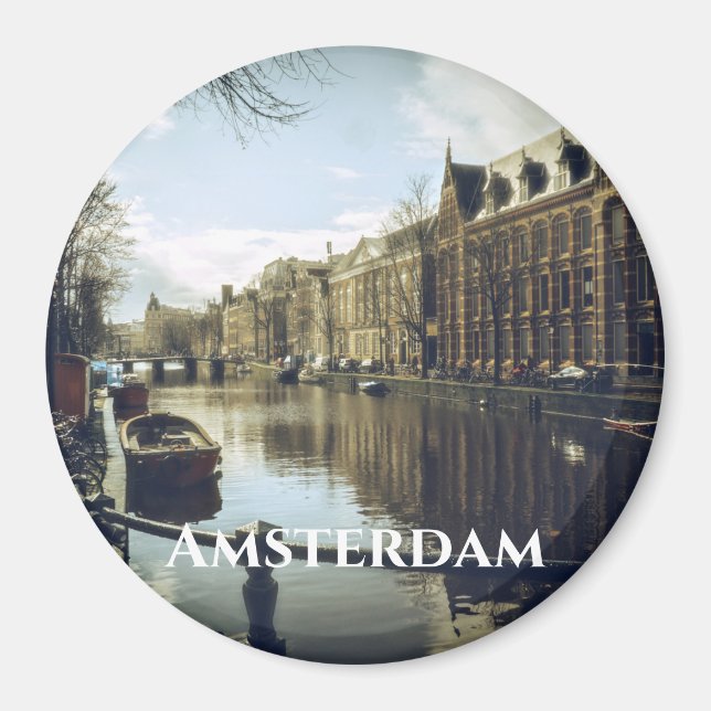 Amsterdamkanalen Magnet (Framsidan)
