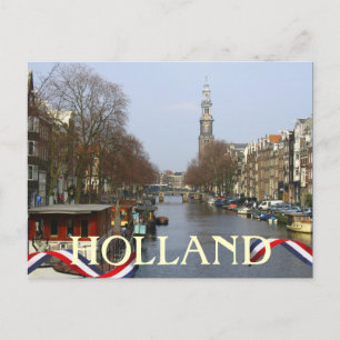 Amsterdamkyrkan Torn Holland-vykort Vykort