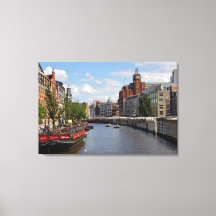 "Amsterdammorgon" Holland Canvas Wall Art