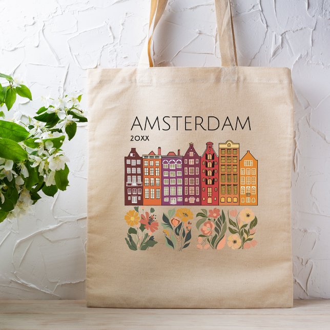 Amsterdams blomsterkanalshus tygkasse (Skapare uppladdad)