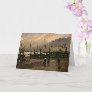 Amsterdams fiskares hamnstorm av Vincent Gogh Kort