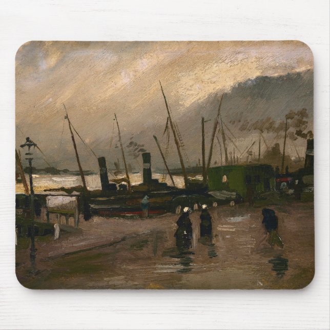 Amsterdams fiskares hamnstorm av Vincent Gogh Musmatta (Framsidan)