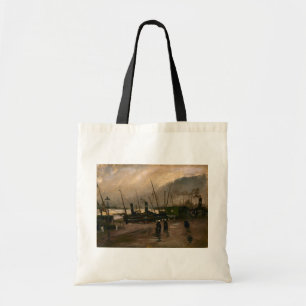 Amsterdams fiskares hamnstorm av Vincent Gogh Tygkasse