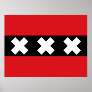 Amsterdams Flagga Poster