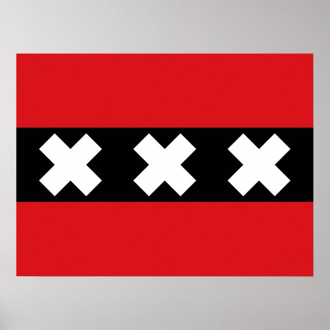 Amsterdams Flagga Poster (Framsidan)