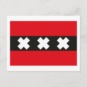 Amsterdams Flagga-vykort Vykort