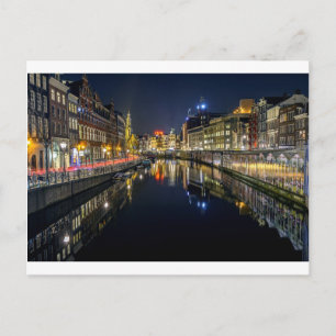 Amsterdams flytande blomstermarknad vykort