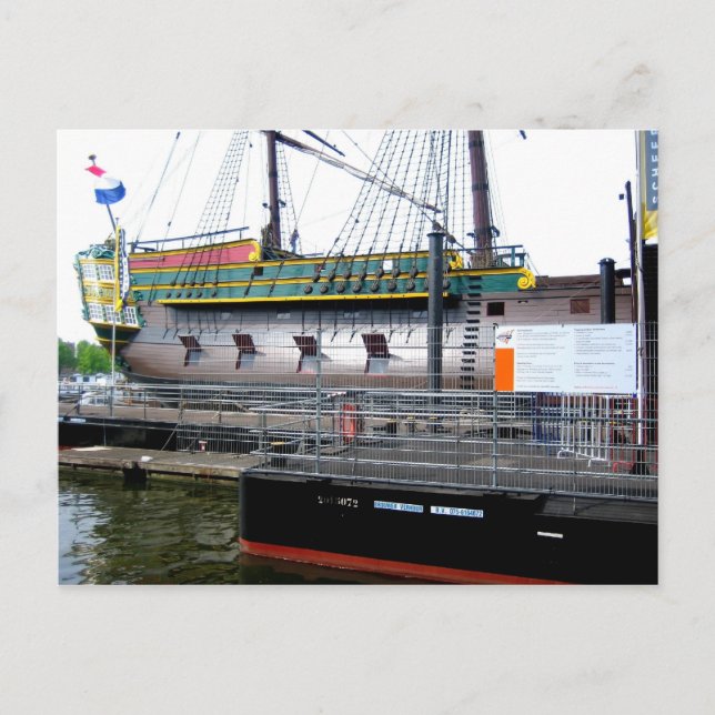 Amsterdams hamn - vykort (Framsida)
