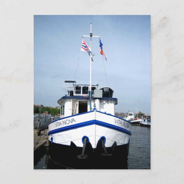 Amsterdams hamn - vykort (Framsida)