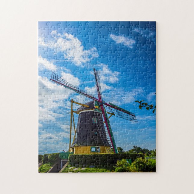 Amsterdams Hollands vindkraftverk. Pussel (Vertikal)