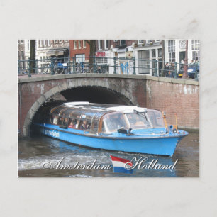 Amsterdams kanal Boat Tour-vykort Vykort