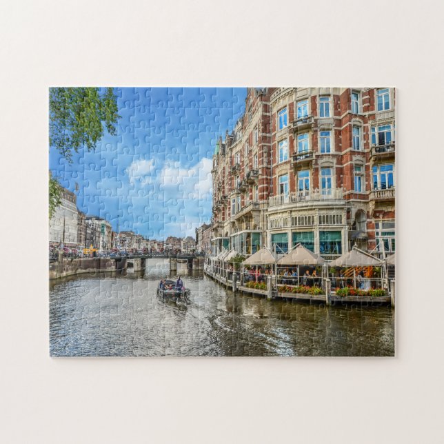 Amsterdams kanaler. pussel (Horisontell)