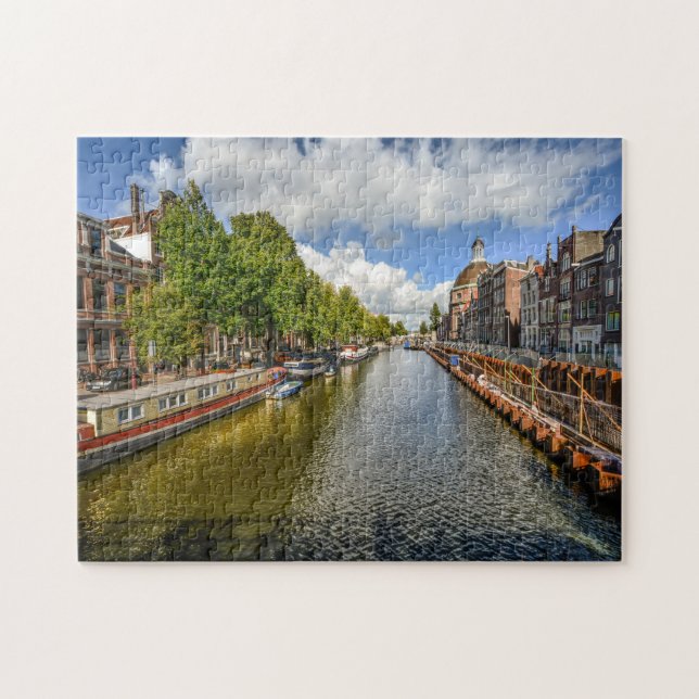 Amsterdams kanaler. pussel (Horisontell)