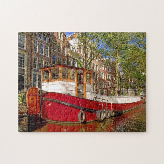 Amsterdams kanaler. pussel (Horisontell)