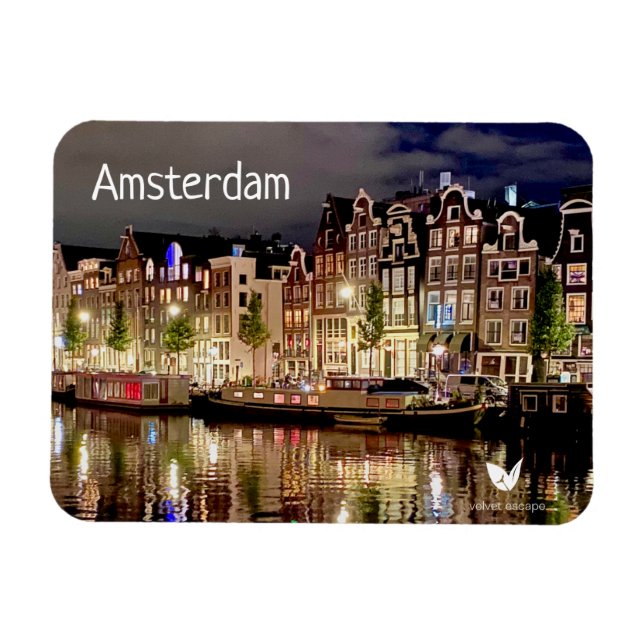 Amsterdams kylmagnet av Velvet Escape Magnet (Horisontell)
