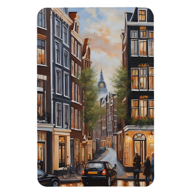 Amsterdams oljemålning magnet (Vertikal)
