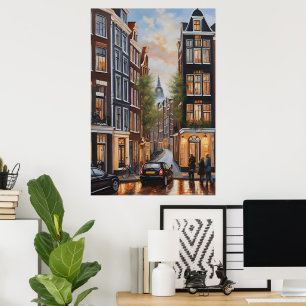 Amsterdams oljemålning poster