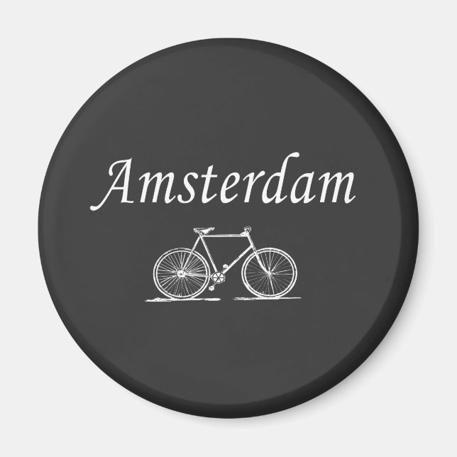 Amsterdams retrocykel magnet (Framsidan)